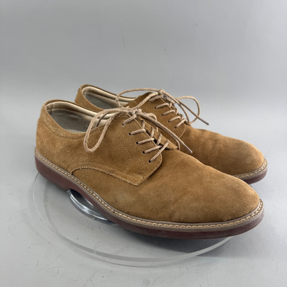 G.H. Bass Mens Pasadena Suede Oxford Shoes Tan Leather Lace Up Size 11.5 D